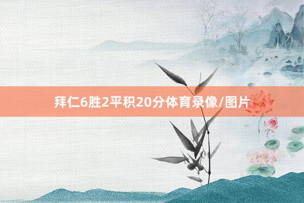 拜仁6胜2平积20分体育录像/图片