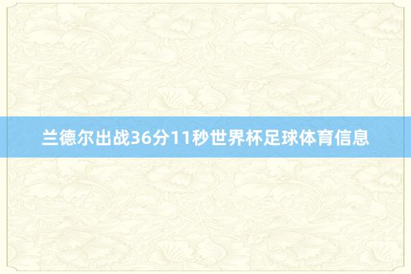 兰德尔出战36分11秒世界杯足球体育信息