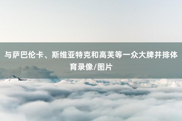 与萨巴伦卡、斯维亚特克和高芙等一众大牌并排体育录像/图片
