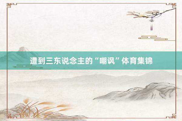 遭到三东说念主的“嘲讽”体育集锦