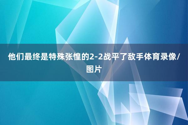 他们最终是特殊张惶的2-2战平了敌手体育录像/图片