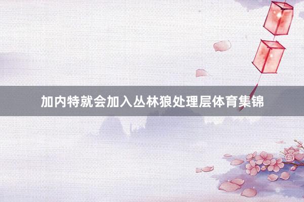 加内特就会加入丛林狼处理层体育集锦
