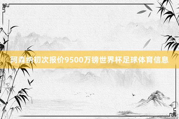 阿森纳初次报价9500万镑世界杯足球体育信息