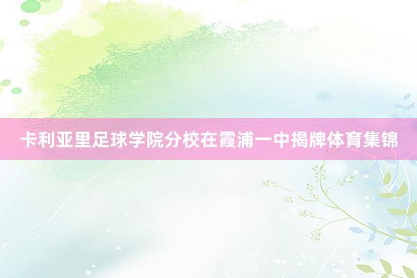 卡利亚里足球学院分校在霞浦一中揭牌体育集锦