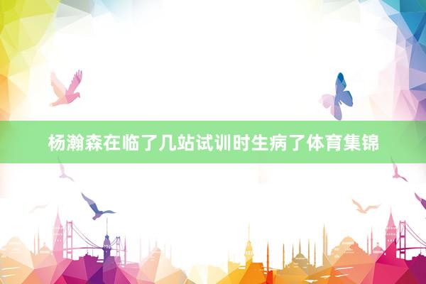 杨瀚森在临了几站试训时生病了体育集锦