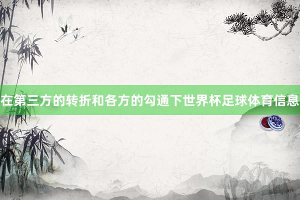 在第三方的转折和各方的勾通下世界杯足球体育信息