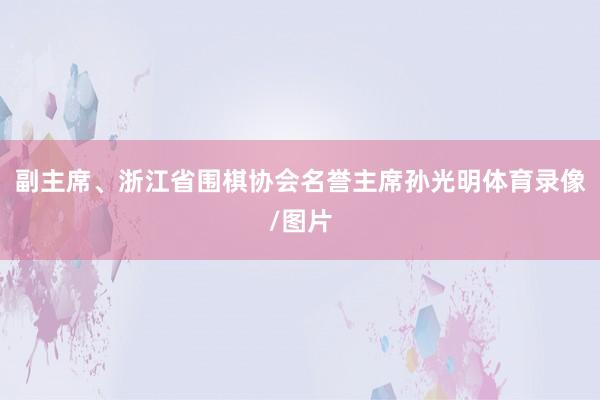副主席、浙江省围棋协会名誉主席孙光明体育录像/图片