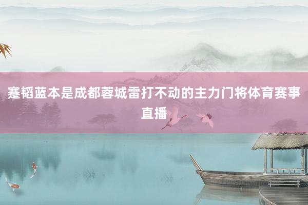 蹇韬蓝本是成都蓉城雷打不动的主力门将体育赛事直播