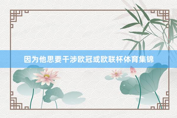 因为他思要干涉欧冠或欧联杯体育集锦
