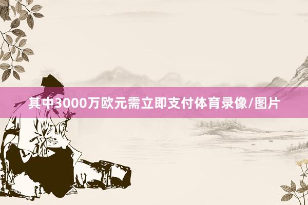 其中3000万欧元需立即支付体育录像/图片