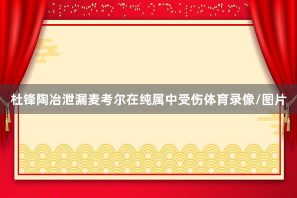 杜锋陶冶泄漏麦考尔在纯属中受伤体育录像/图片