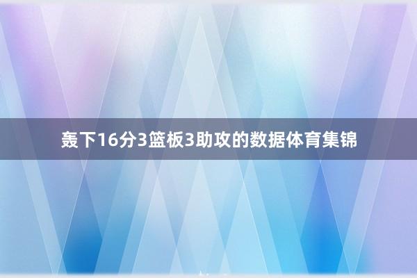 轰下16分3篮板3助攻的数据体育集锦