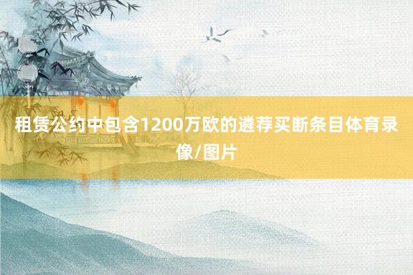 租赁公约中包含1200万欧的遴荐买断条目体育录像/图片