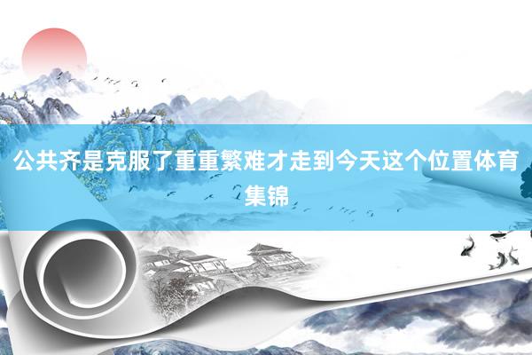 公共齐是克服了重重繁难才走到今天这个位置体育集锦