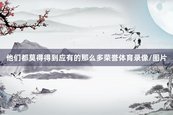 他们都莫得得到应有的那么多荣誉体育录像/图片