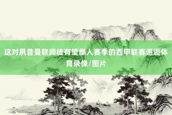 这对夙昔曼联师徒有望鄙人赛季的西甲联赛邂逅体育录像/图片