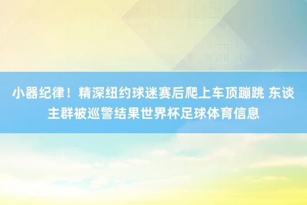 小器纪律！精深纽约球迷赛后爬上车顶蹦跳 东谈主群被巡警结果世界杯足球体育信息