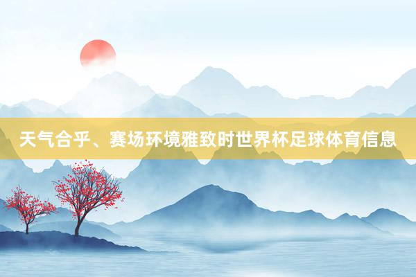 天气合乎、赛场环境雅致时世界杯足球体育信息