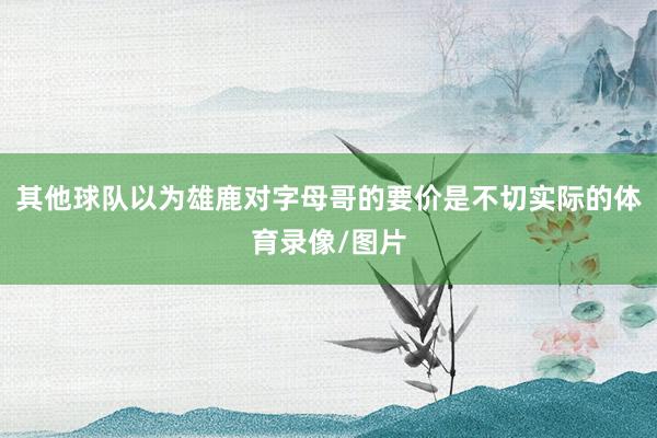 其他球队以为雄鹿对字母哥的要价是不切实际的体育录像/图片